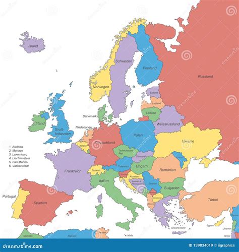 Europe - Political Map Of Europe Royalty-Free Stock Photography | CartoonDealer.com #139834019