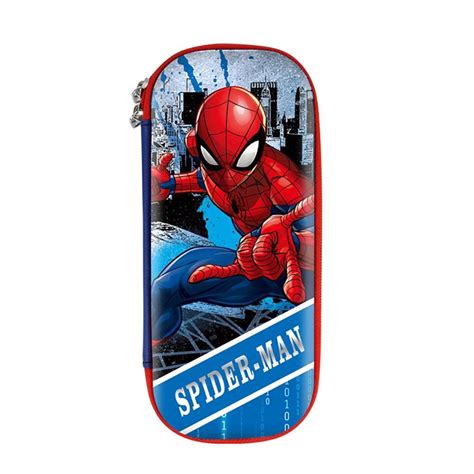 Spider-Man pencil case for kids, blue design with super superhero theme ...