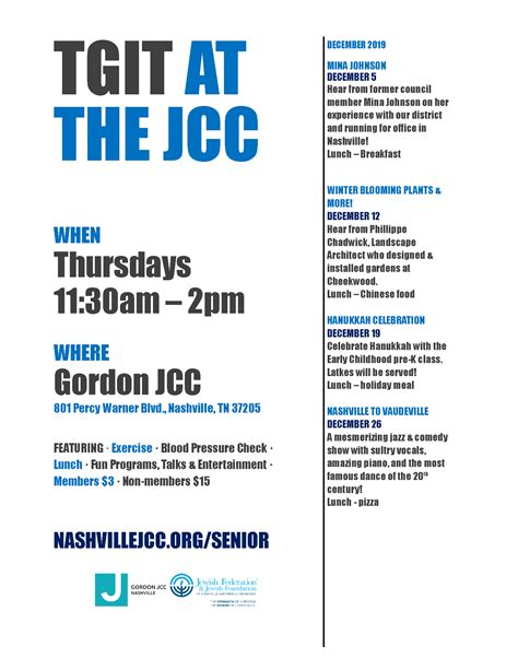 Gordon JCC Nashville - Social Activities