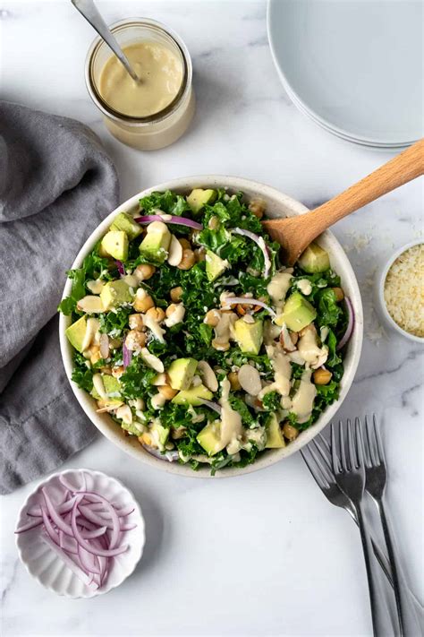 Kale Salad with Tahini Dressing - Fresh Apron