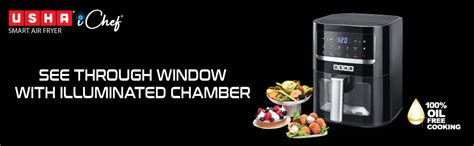 USHA Ichef Smart Air Fryer 4.5L,10 In 1 Functions10 Preset Menu|Digital ...