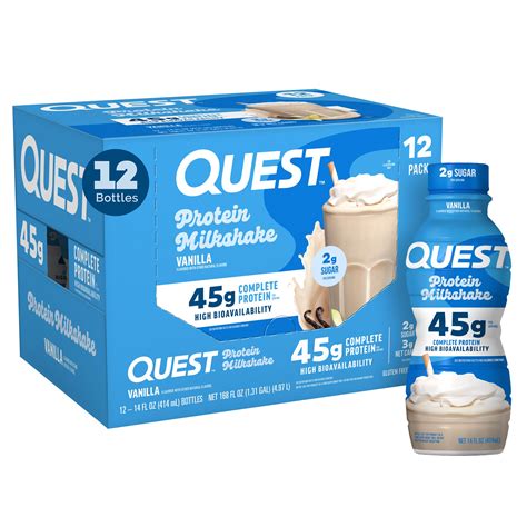 QUEST NUTRITION 45G PROTEIN SHAKE 14 FL OZ/12 PK - $31.99 at Costco