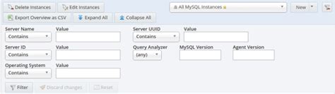 16.5 Filtering MySQL Instances