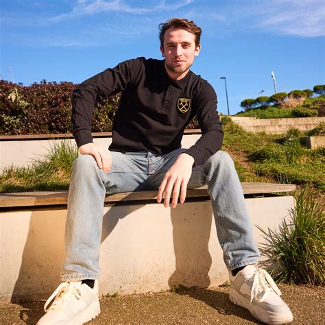 Black Long Sleeved Polo