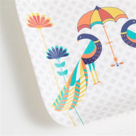 Buy Showstopper Eminence Printed Melamine Square Platter - Set of 4 ...