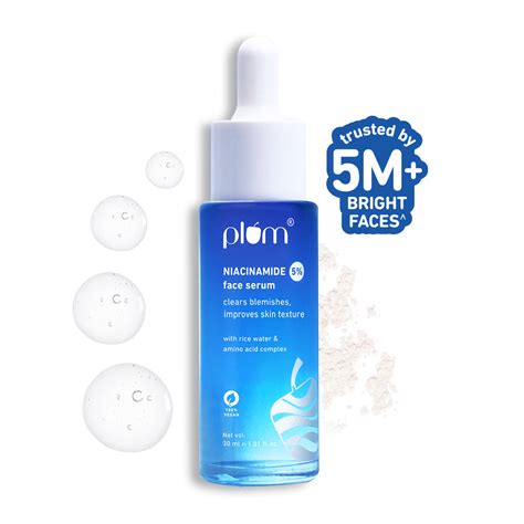 Buy 5% Niacinamide Face Serum With Rice Water for Brighter Skin – Plum