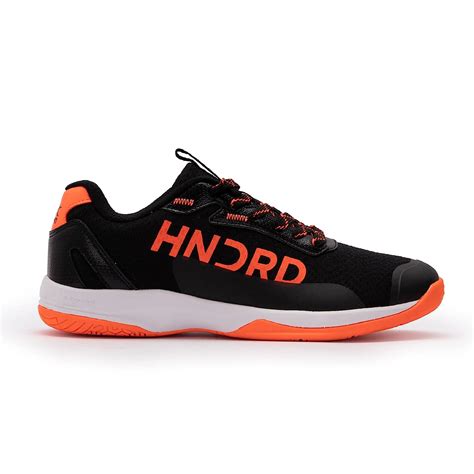 Hundred XOOM Pro Non-Marking Cushion Badminton Shoe (Black/Orange, 3UK) : Amazon.in: Shoes ...