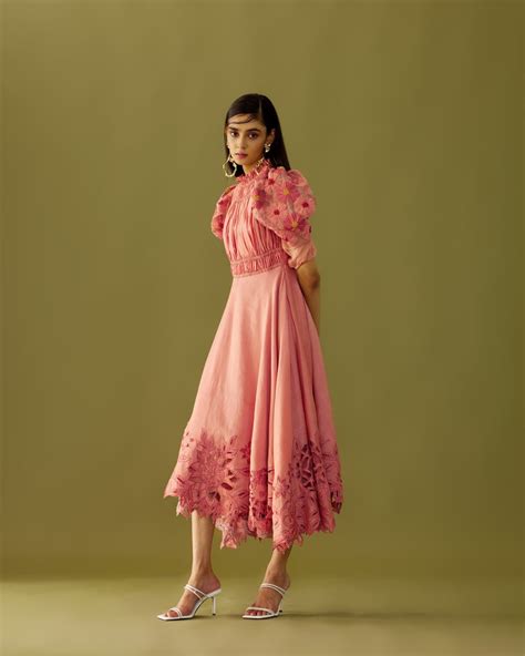 Buy - Old rose ruched dress | Elan Store