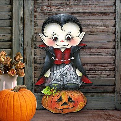 Dracula Halloween 24-Inch Handcrafted Wooden Door Decor by J. Mills ...