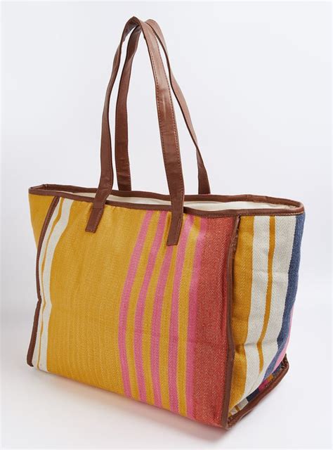 Buy Women Striped Tote Bag with Tassels Online at just Rs. 799.0 ...