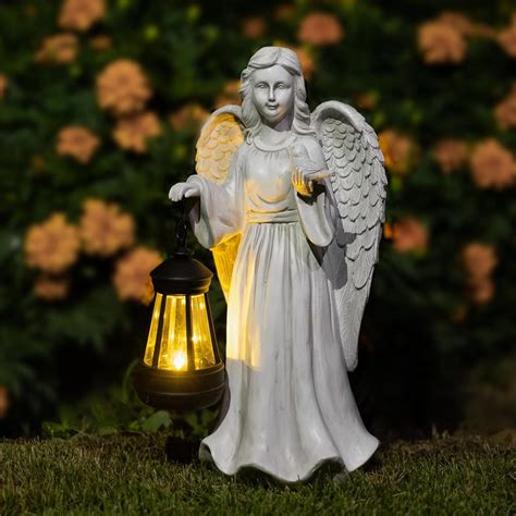 IOKUKI Solar Garden Statues Outdoor Décor,Angel Outdoor Statues with ...