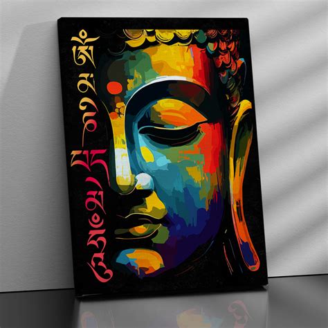Zen Masterpiece : Colorful Buddha Canvas Print – Kotart