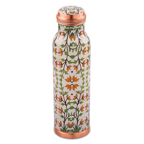 ATTRO Aarogyam Copper Tatva Floral Designer Joint-Less Water Bottle ...