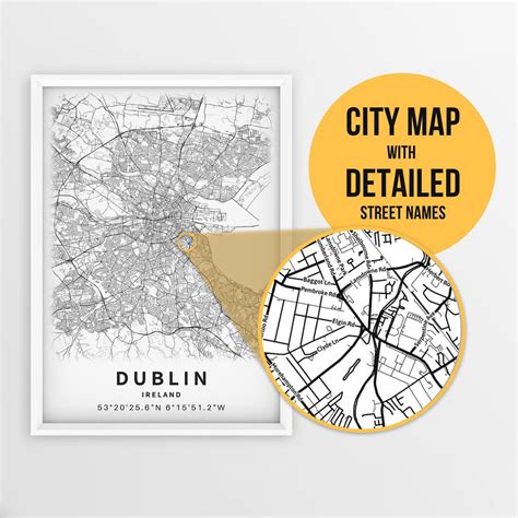 Printable Street Map Of Dublin Ireland