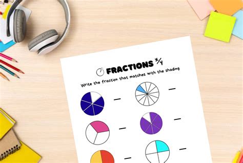 Image result for Fraction Practice Sheets Printable
