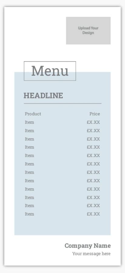 Food Service Menu Cards Templates & Designs | Vistaprint