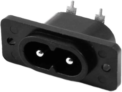 New Lon0167 AC 250V 10A Black Plastic IEC320 Inlet C8 Power India | Ubuy