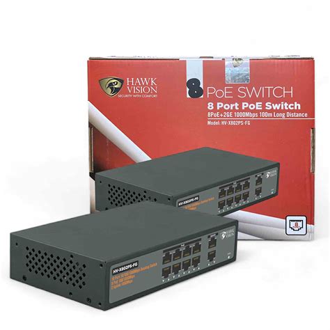Buy Hawk Vision 8+2 FULL GIGA PoE SWITCH HV-X802PS-FG Online in India