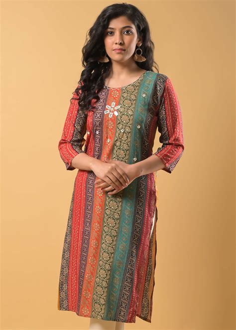Multi Color Rayon Kurti