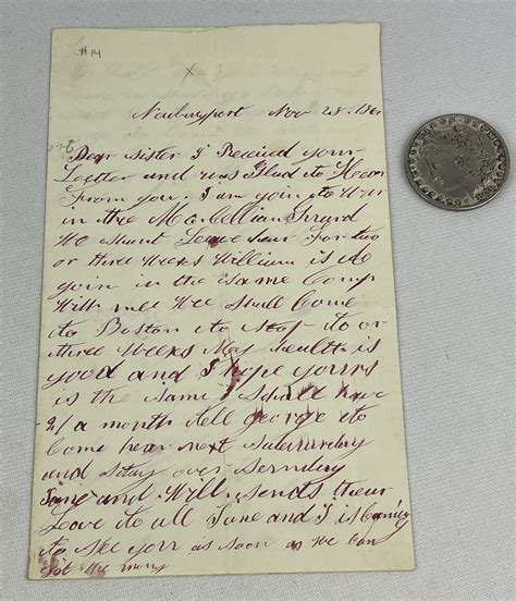 At Auction: Antique November 28, 1861 Civil War Letter From Soldier to ...