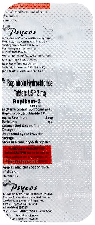 Ropikem 2 MG | Order Ropikem 2 MG Tablet Online at Truemeds