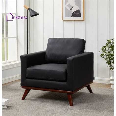 Dhriti Solid Wood and Fabric Arm Chair | Living Room Chair | Lounge Ch ...