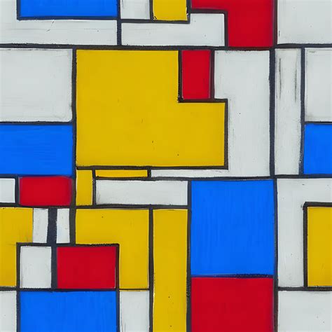 Piet Mondrian Geometrische Formenmuster · Creative Fabrica