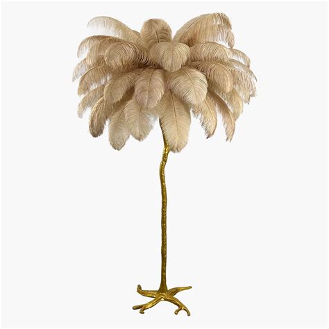 Luxury Ostrich Feather Floor Lamp, 16 Colors/Resin | VAXLAMP
