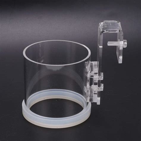 Fish Feeder Cup, Fish Tank Feeder Transparent Fish Feeding Ring Betta ...