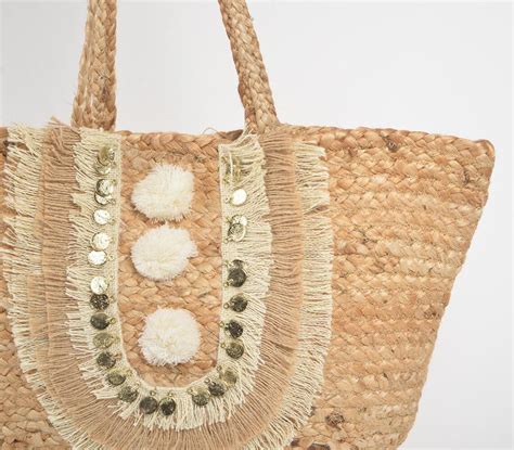 Pom-poms & Fringes Jute Tote Bag – GAAIA