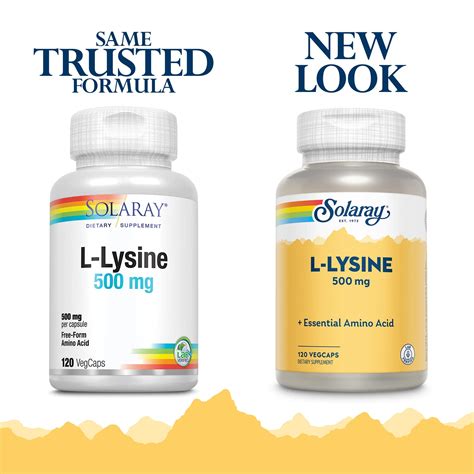 Buy SOLARAY L Lysine 500 mg Capsules - Free-Form Essential Amino Acids ...