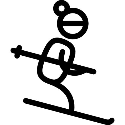 Skier Going Down - Free sports icons