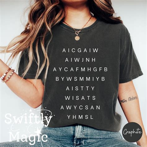 My Tears Ricochet Bridge Shirt | Lyrics Acronyms Comfort Colors Oversized T-shirt | Subtle Music ...
