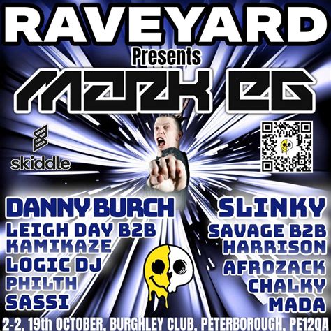 Raveyard presents MARK EG, Burghley Square Club, Peterborough, 19 ...