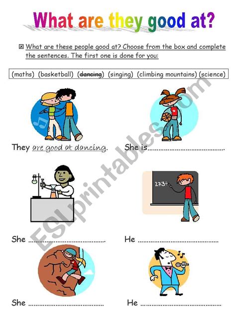 Be Good at Worksheet 的图像结果