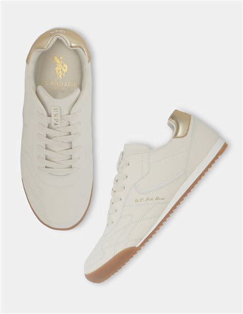 Buy U.S. Polo Assn. Women Bruna Round Toe Casual Sneakers Beige|U.S ...