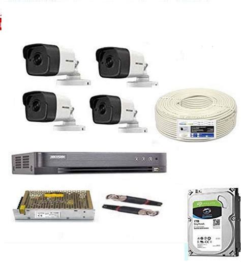 Buy HIKVISION Full HD 5MP Cameras Combo KIT 4CH HD DVR+ 4 Bullet ...