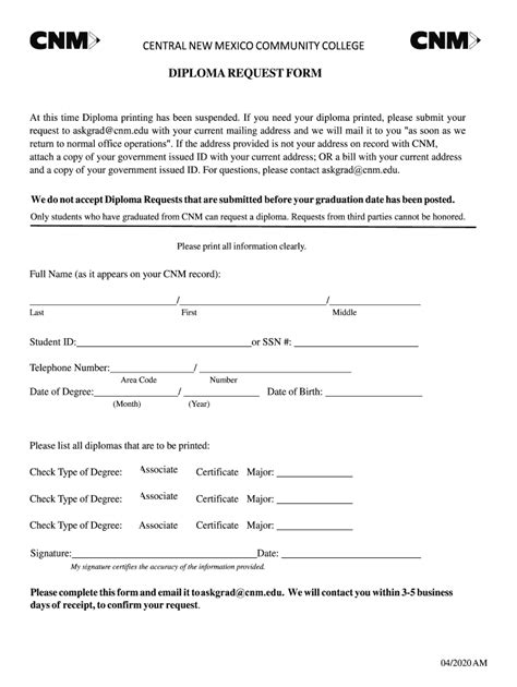 Fillable Online DIPLOMA REQUEST FORM - University of California, Irvine ...