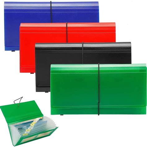 Expanding File Folders 4 Pack, SEEKIND 10.4' 5.5' Receipt Organizer ...