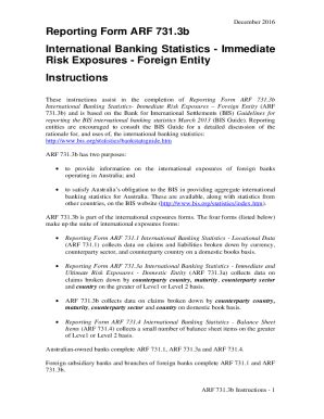 Fillable Online Reporting Form ARF 731.3b International Banking ...