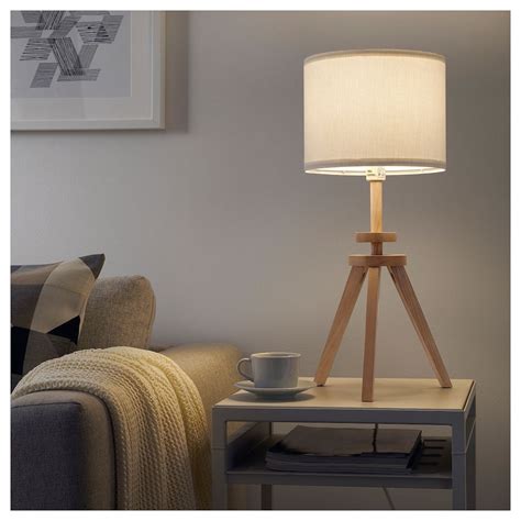 LAUTERS Table lamp - ash, white - IKEA | Ikea table lamp, Bedside table ...
