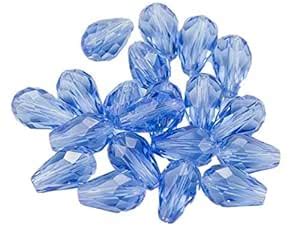 AAASAH® Sky Blue Crystal Beads for Craft and Jewellery Making, Crystal ...