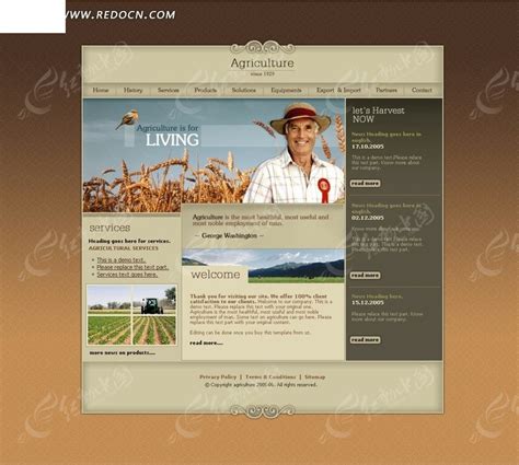 农业网站设计模板源码素材免费下载_红动网