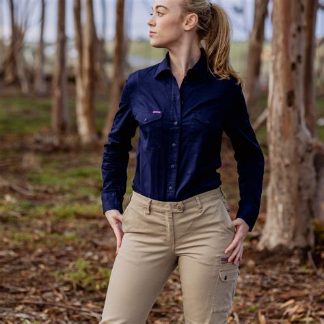 Tradie Ladies Work Shirt | GREEN HIP | Shirt Extended – Green Hip ...