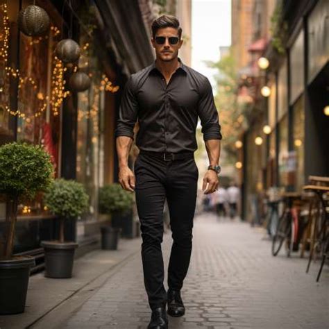 Business Casual Men Black Jeans 的图像结果