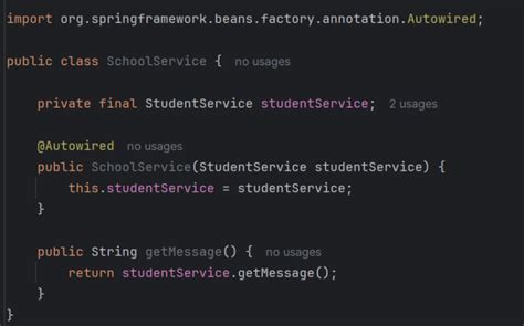 Service Annotation Spring Boot 的图像结果