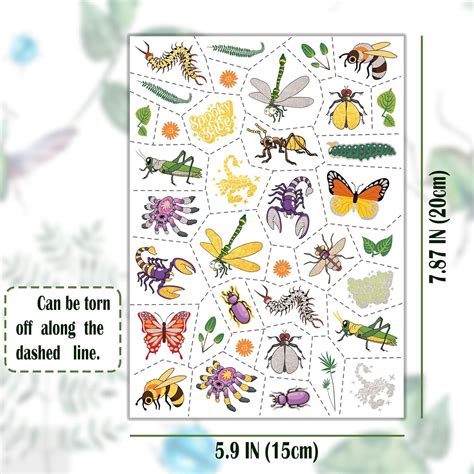 Metuu Insect Temporary Tattoos For Kids And Adults, 120+ India | Ubuy