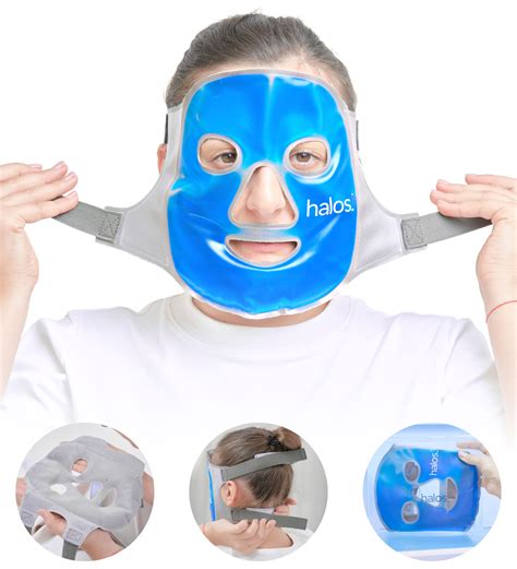Halos Ice Face Mask - 2023 Frozen Face Mask for Pain Relief, Migraine ...