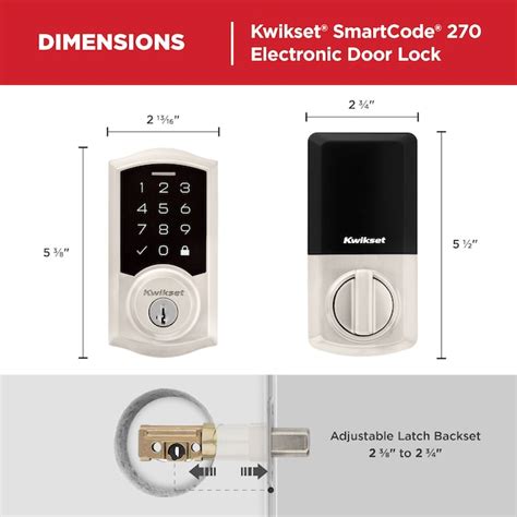 Kwikset Touchpad 270 SmartCode Satin Nickel Electronic Deadbolt ...