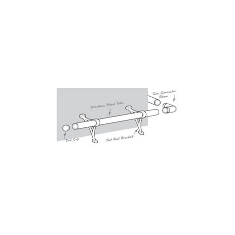 Buy Top Hardware Solid Bar Mount Foot Rail Kit, Matt Black Stainless ...